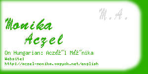 monika aczel business card